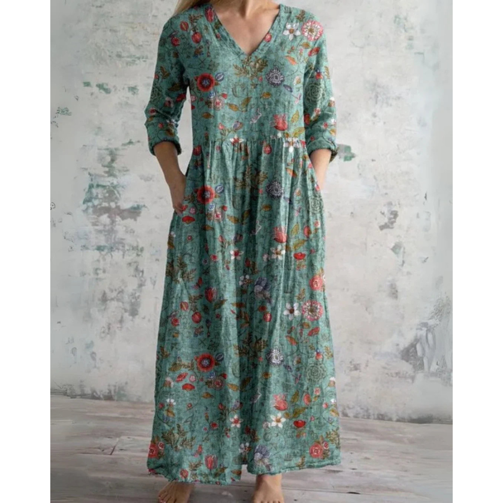 Eleanor - Robe Maxi Florale Vintage
