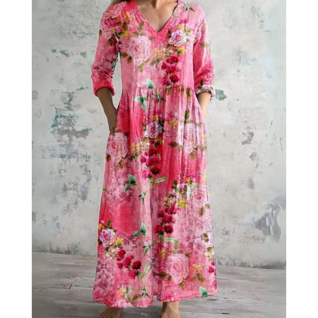 Eleanor - Robe Maxi Florale Vintage
