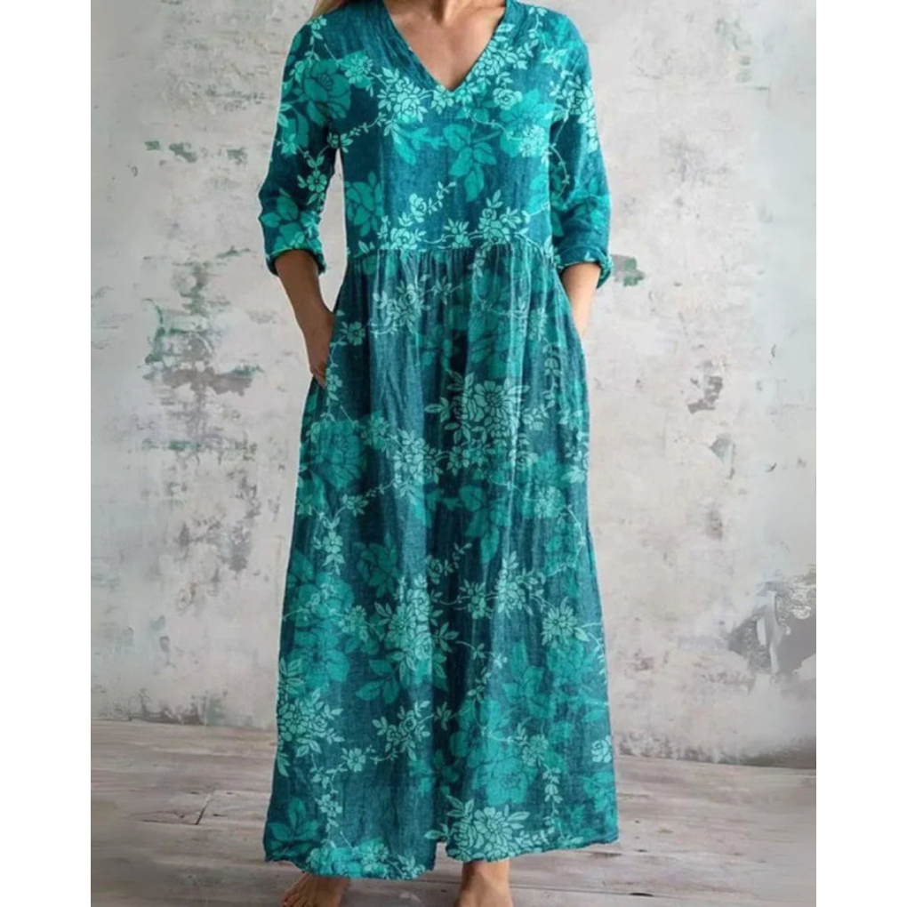 Eleanor - Robe Maxi Florale Vintage