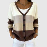 Pauline - Cardigan boutonné en maille en laine mérinos
