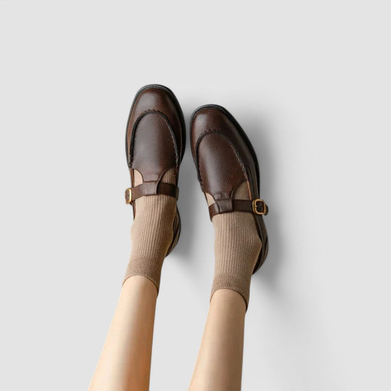 Zhelynne - Chaussures Mary Jane orthopédiques à bout carré