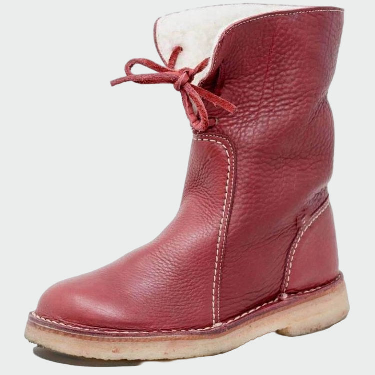 Loane - Bottes pour hommes en cuir imperméable avec doublure en laine