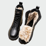 Lorine - Bottines en cuir d'hiver