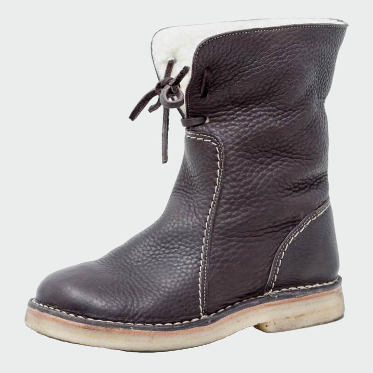 Loane - Bottes pour hommes en cuir imperméable avec doublure en laine