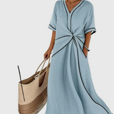 Helena - Robe Maxi Côte Drapée