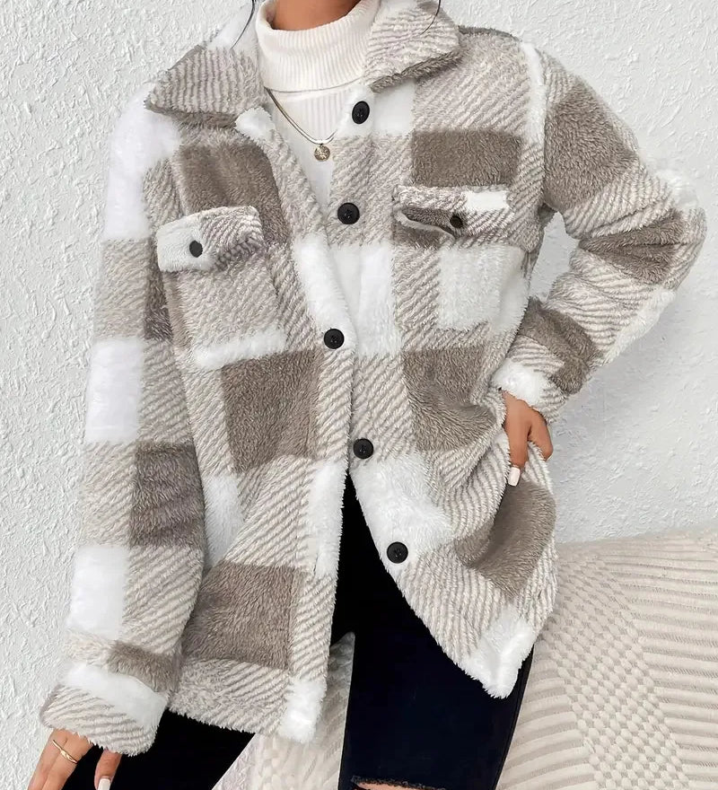 Martin - Veste en Polaire à Carreaux Élégante