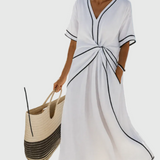 Helena - Robe Maxi Côte Drapée
