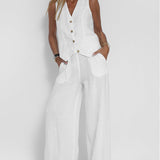 Aira - Ensemble Gilet Boutonné & Pantalon Large