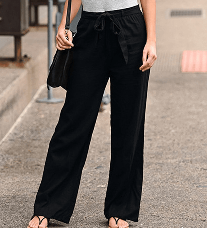 Joleen - Pantalon Détente Femme Avec Cordon Et Taille Élastique