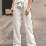 Joleen - Pantalon Détente Femme Avec Cordon Et Taille Élastique