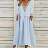 Livia - Robe MI-Longue À Dentelle