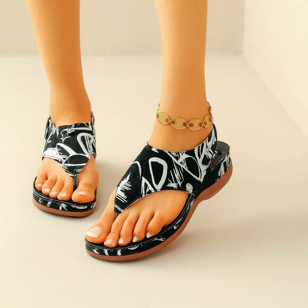 Aura - Sandales orthopédiques à motif floral