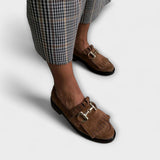 Fleur - Mocassins Marron à Bout Ronde