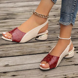 Gloria - Elegant orthopedic sandals in red