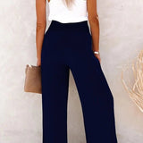 Riana - Pantalon Taille Haute Détendu
