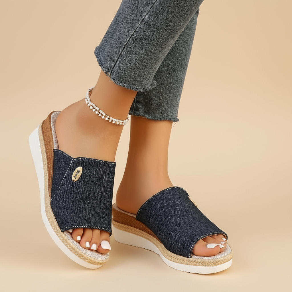 Talia - Ergonomic sandals in blue hue