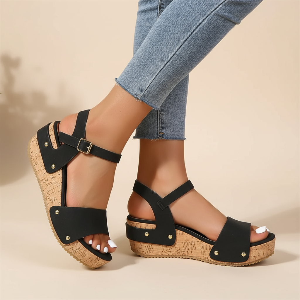 Daniela - Sandales à talons élégantes noires