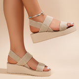 Valentina - Sandales de plage élégantes en beige
