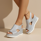 Maeve - Sandales à talons relaxantes avec une touche argentée
