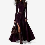 Élodie - Robe longue élégante avec ceinture incluse