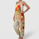 Léna - Salopette légère à empiècement floral