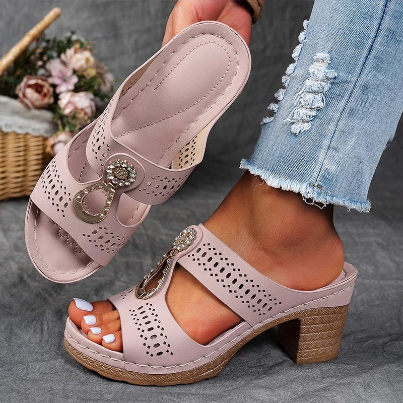 Niina - Sandales orthopédiques en couleur noire