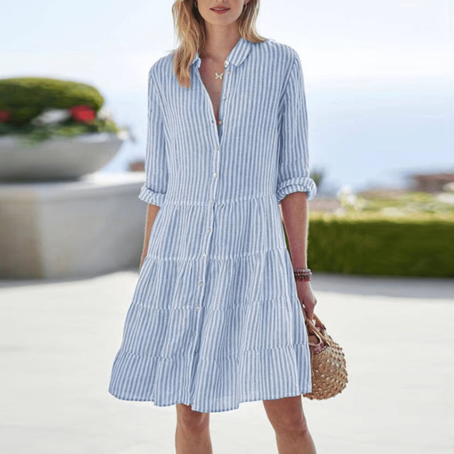 Lolita - Robe À Rayures Côtières Aérienne