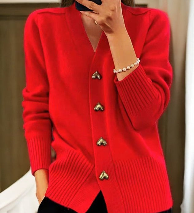 Amy - Cardigan Élégant en Maille