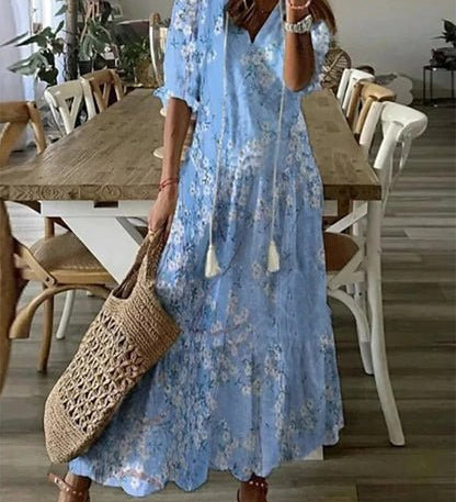 Luna - Robe Midi DE Style Boho Sans Effort